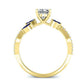 Alba Cushion Moissanite Engagement Ring yellowgold