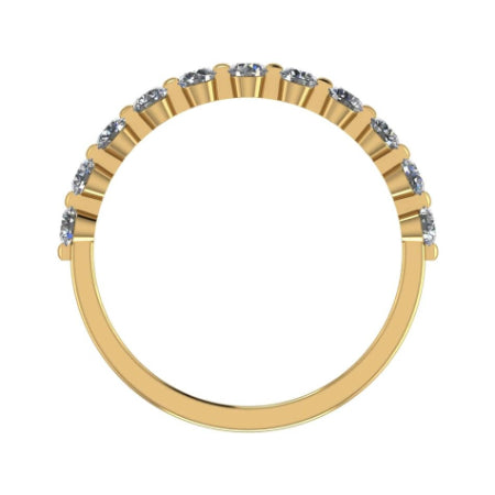 Anara Round Trendy Diamond Wedding Ring yellowgold