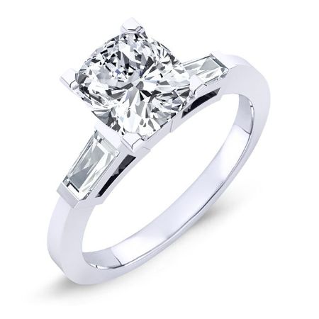 Sorrel Diamond Matching Band Only (engagement Ring Not Included) For Ring With Cushion Center whitegold