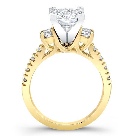 Primrose Princess Moissanite Engagement Ring yellowgold