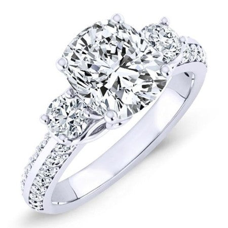 Thistle Cushion Diamond Bridal Set (Lab Grown Igi Cert) whitegold