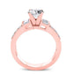 Daisy Round Diamond Engagement Ring (Lab Grown Igi Cert) rosegold