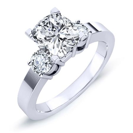 Briarrose Diamond Matching Band Only (engagement Ring Not Included) For Ring With Cushion Center whitegold