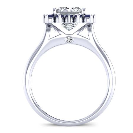 Dicentra Moissanite Matching Band Only (engagement Ring Not Included) For Ring With Princess Center whitegold