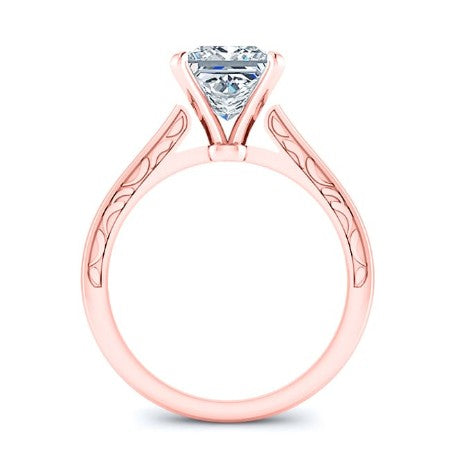 Astilbe Princess Moissanite Engagement Ring rosegold