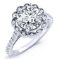 Ruellia Diamond Matching Band Only (engagement Ring Not Included) For Ring With Round Center whitegold