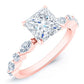Redbud Diamond Matching Band Only (engagement Ring Not Included) For Ring With Princess Center rosegold