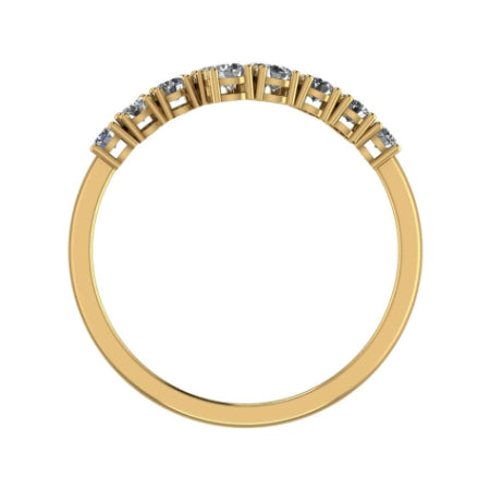 Anthea Split Bar Trendy Moissanite Wedding Ring yellowgold