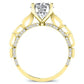 Peregrine Round Moissanite Engagement Ring yellowgold