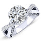 Tansy Moissanite Matching Band Only (engagement Ring Not Included) For Ring With Round Center whitegold