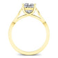 Nolina Princess Moissanite Engagement Ring yellowgold