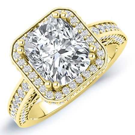 Buttercup Cushion Diamond Bridal Set (Lab Grown Igi Cert) yellowgold