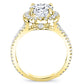 Lilac Cushion Diamond Engagement Ring (Lab Grown Igi Cert) yellowgold