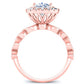 Aubretia Cushion Moissanite Engagement Ring rosegold