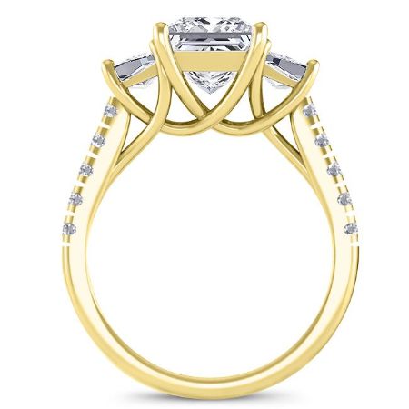 Marjoram Princess Moissanite Engagement Ring yellowgold