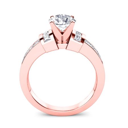 Ivy Cushion Moissanite Engagement Ring rosegold