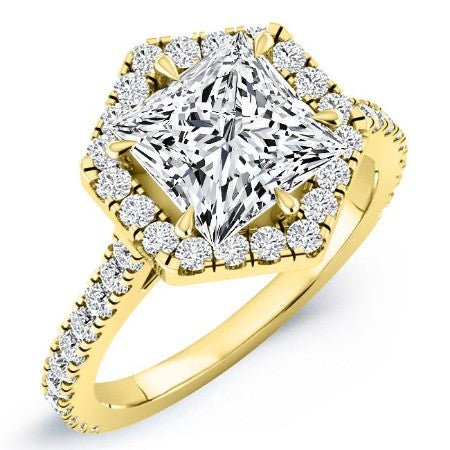 Cypress Moissanite Matching Band Only (engagement Ring Not Included) For Ring With Princess Center yellowgold