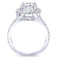 Lilac Cushion Diamond Engagement Ring (Lab Grown Igi Cert) whitegold
