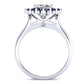 Dicentra Moissanite Matching Band Only (engagement Ring Not Included) For Ring With Cushion Center whitegold