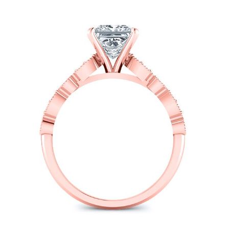 Marigold Princess Moissanite Engagement Ring rosegold