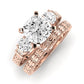 Angelonia Diamond Matching Band Only (does Not Include Engagement Ring) For Ring With Cushion Center rosegold