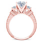 Angelonia Princess Moissanite Engagement Ring rosegold