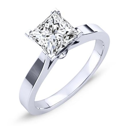 Zahara Moissanite Matching Band Only (engagement Ring Not Included) For Ring With Princess Center whitegold