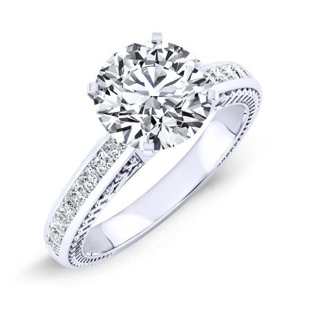 Peony Round Diamond Bridal Set (Lab Grown Igi Cert) whitegold