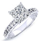 Carmel Diamond Matching Band Only (engagement Ring Not Included) For Ring With Princess Center whitegold