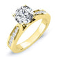 Petunia Moissanite Matching Band Only (engagement Ring Not Included) For Ring With Round Center yellowgold