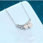 Patrese Moissanite & Pearl Necklace whitegold