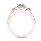 Lunaria Cushion Diamond Engagement Ring (Lab Grown Igi Cert) rosegold