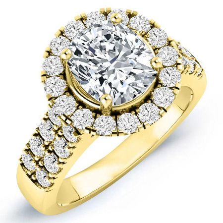 Velvet Cushion Diamond Bridal Set (Lab Grown Igi Cert) yellowgold