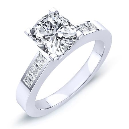 Jessamine Cushion Moissanite Bridal Set whitegold