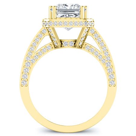 Buttercup Princess Moissanite Engagement Ring yellowgold
