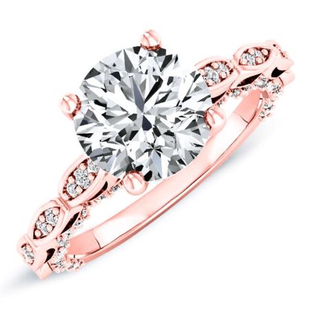 Peregrine Diamond Matching Band Only (engagement Ring Not Included) For Ring With Round Center rosegold