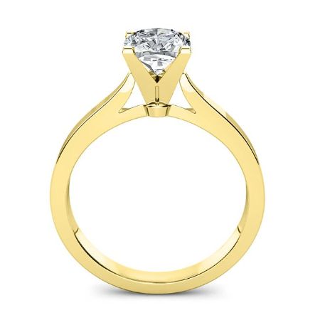 Zahara Cushion Moissanite Engagement Ring yellowgold