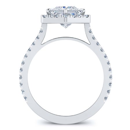 Cypress Princess Moissanite Engagement Ring whitegold