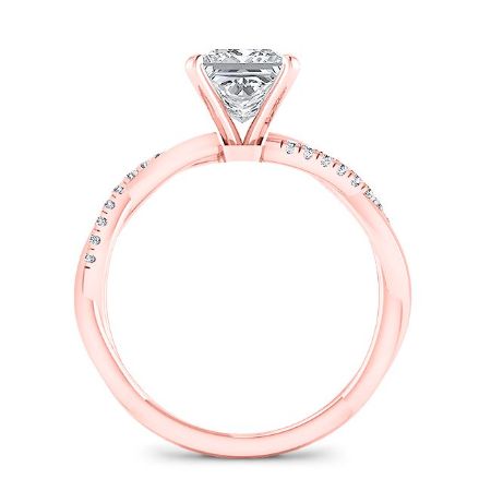 Iris Princess Diamond Engagement Ring (Lab Grown Igi Cert) rosegold
