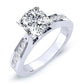 Petunia Moissanite Matching Band Only (engagement Ring Not Included) For Ring With Cushion Center whitegold