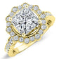 Lita Moissanite Matching Band Only (engagement Ring Not Included) For Ring With Princess Center yellowgold