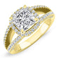 Honesty Moissanite Matching Band Only (engagement Ring Not Included) For Ring With Princess Center yellowgold