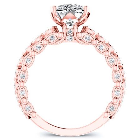 Kassia Cushion Moissanite Engagement Ring rosegold