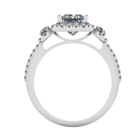 Lunaria Cushion Diamond Engagement Ring (Lab Grown Igi Cert) whitegold