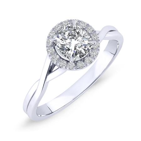 Larkspur Cushion Diamond Bridal Set (Lab Grown Igi Cert) whitegold