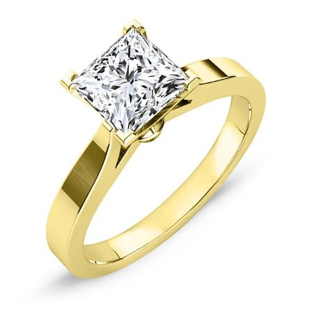 Zahara Diamond Matching Band Only (engagement Ring Not Included) For Ring With Princess Center yellowgold