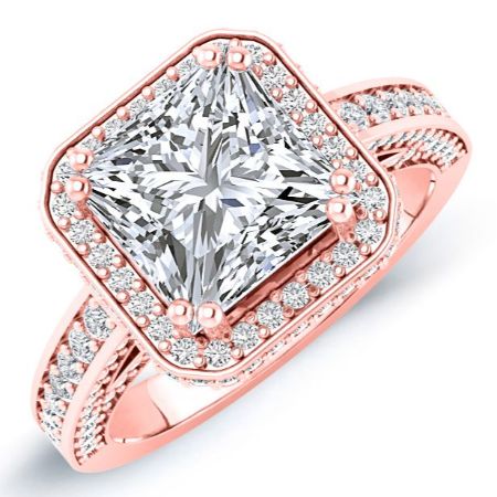 Buttercup Princess Diamond Bridal Set (Lab Grown Igi Cert) rosegold