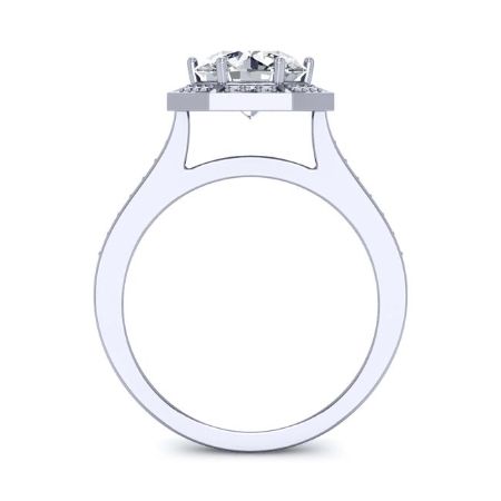 Anise Diamond Matching Band Only (engagement Ring Not Included) For Ring With Round Center whitegold
