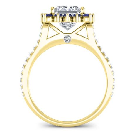 Gazania Princess Moissanite Engagement Ring yellowgold