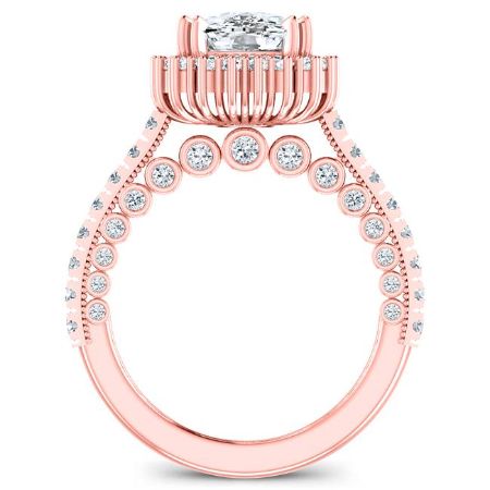 Varda Cushion Diamond Engagement Ring (Lab Grown Igi Cert) rosegold